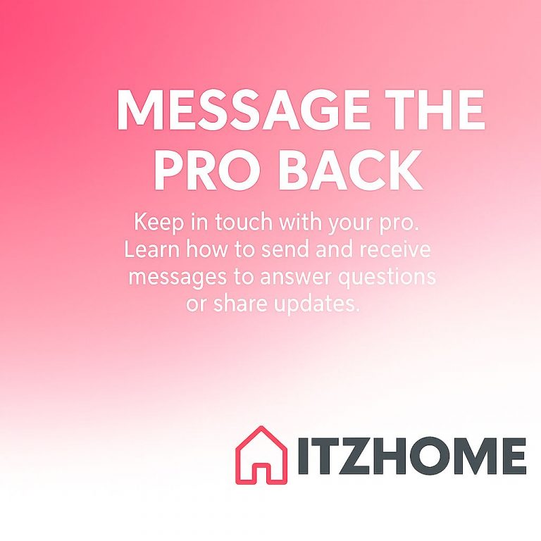 Message the Professional Back